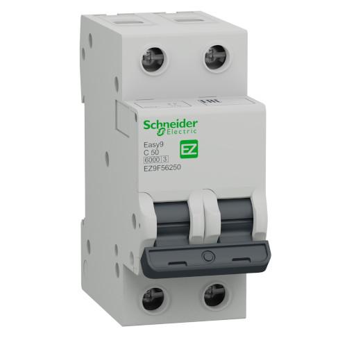 INTERRUPTOR TERMOMAGNETICO 2 X 50 A, EZ9F56250 SCHNEIDER