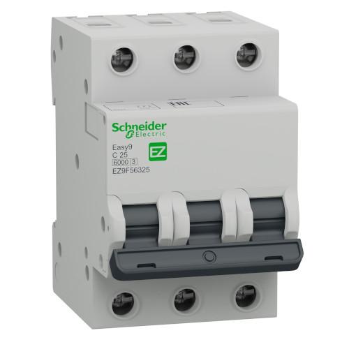 INTERRUPTOR TERMOMAGNETICO 3 X 25 A  EZ9F56325 SCHNEIDER