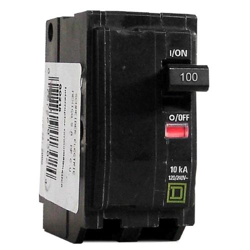 INTERRUPTOR TERMOMAGNETICO MINI SQUARE 2 POLOS, 100 A, 10 kA, 120/240 V, QO2100 SQUARE D