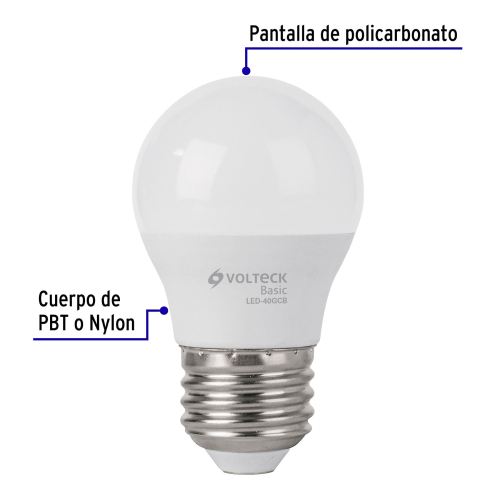 LAMPARA LED 5W G45 LUZ CALIDA VOLTECK BA
