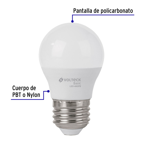 LAMPARA LED 5W G45 LUZ DIA VOLTECK BASIC