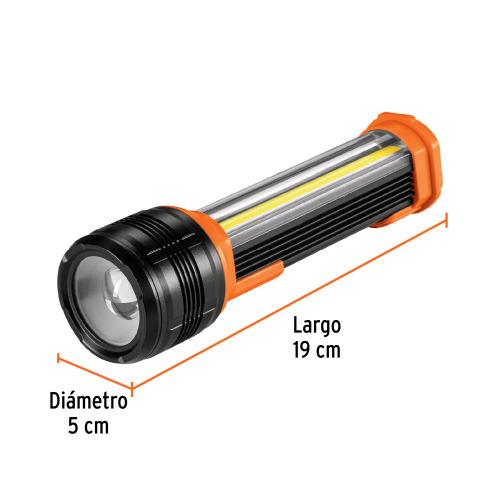 LINTERNA RECARGABLE C/LUZ EMERGENCIA TRU