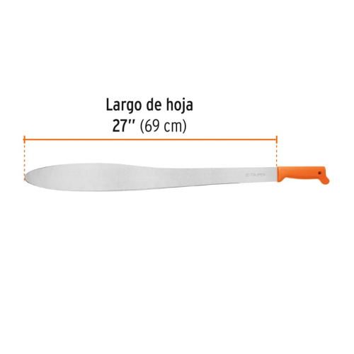 MACHETE CAGUAYANO 27 INYECTADO NARANJA