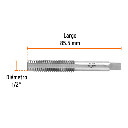 MACHUELO SEMICONICO TRUPER MT-1/2X20