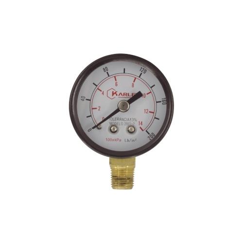MANOMETRO 2 14 kg 200 PSI 1/4 NPT MODELO 200-2 KARLEN (14MANOME004CW)