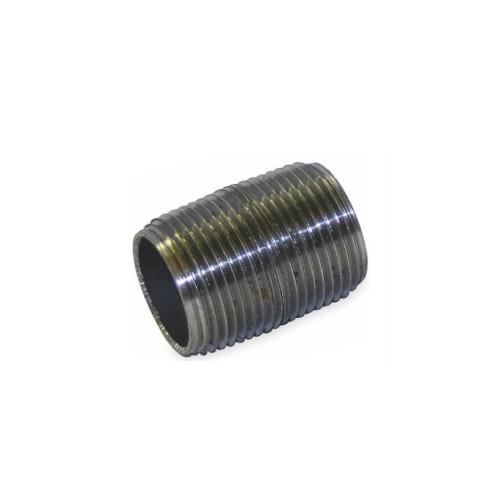 NIPLE ACERO ROSCA CORRIDA EXTERIOR 1/4 CEDULA 80