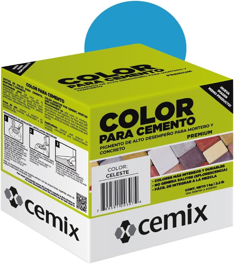 PINTURA EN POLVO 1 kg ACUAMARINA CEMIX