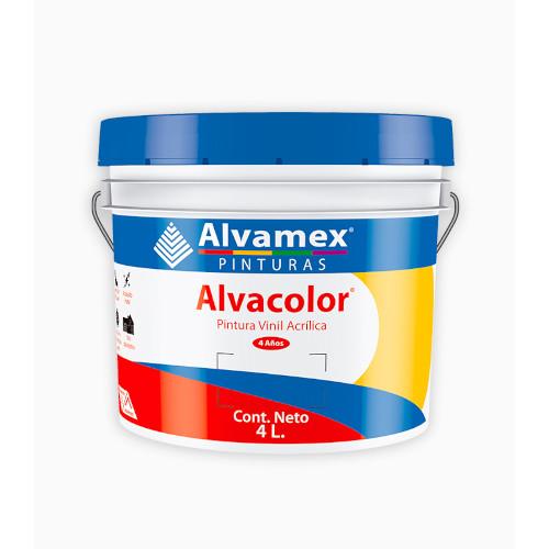 PINTURA VINILICA ALVACOLOR BLANCO 4 LTS