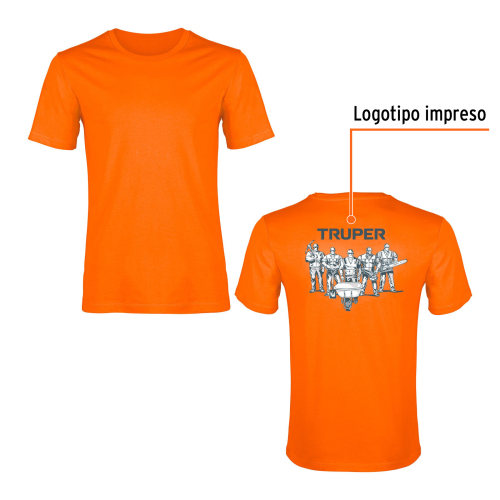 PLAYERA CUELLO REDONDO PARA HOMBRE NARANJA EG TRUPER