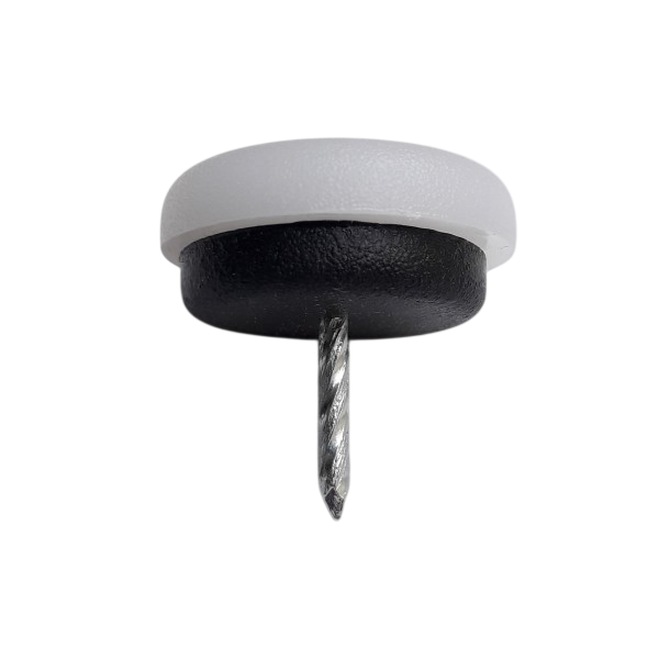 REGATON CON CLAVO DE 20 mm PLASTICO BLANCO 499