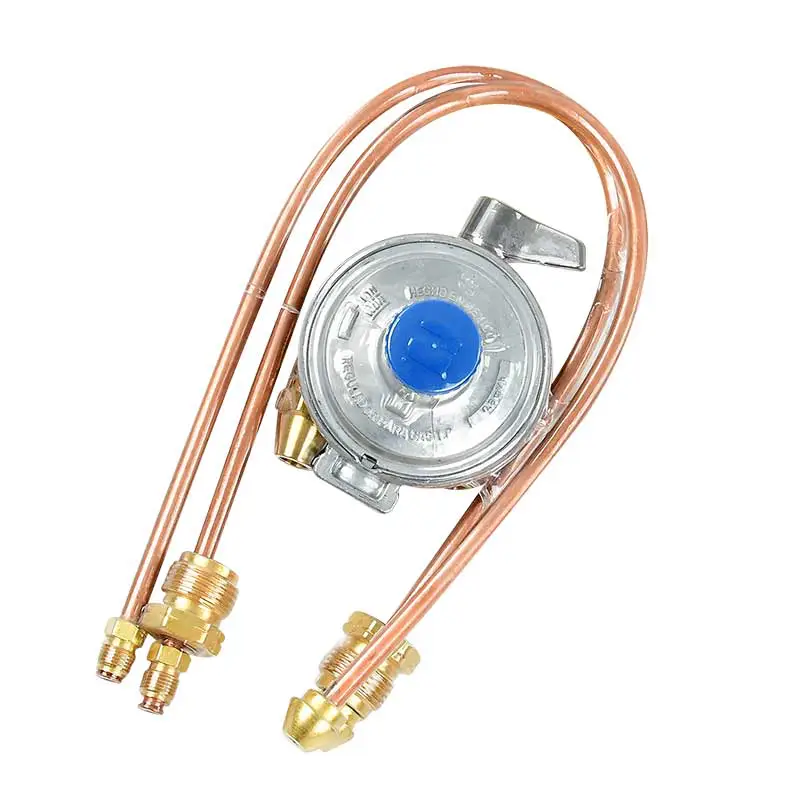REGULADOR DE GAS CON ACCESORIOS 2 VIAS NACOBRE
