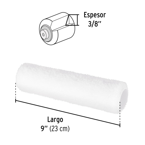 REPUESTO 9 P/RODILLO ROPI-910P PRETUL SUPERFICIES LISAS