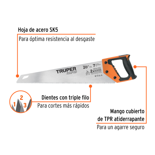 SERRUCHO 20 MANGO COMFORT GRIP TRUPER