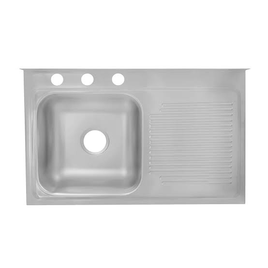 TARJA ACERO INOXIDABLE 75 X 48 cm ESCURRIDOR DERECHO DE SOBREPONER MCM402 EB TECNICA