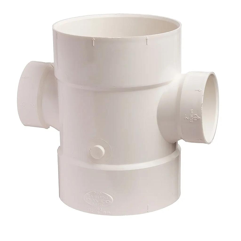 TEE SANIT DOBLE 4 X 2 CEMENTAR
