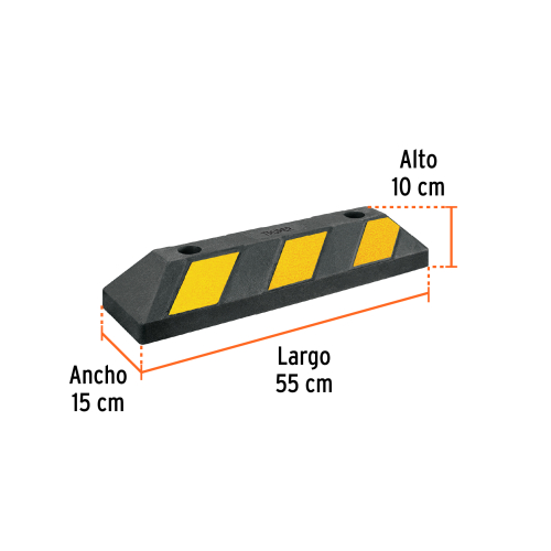 TOPE DE 55 CM PARA ESTACIONAMIENTO, TRUPER