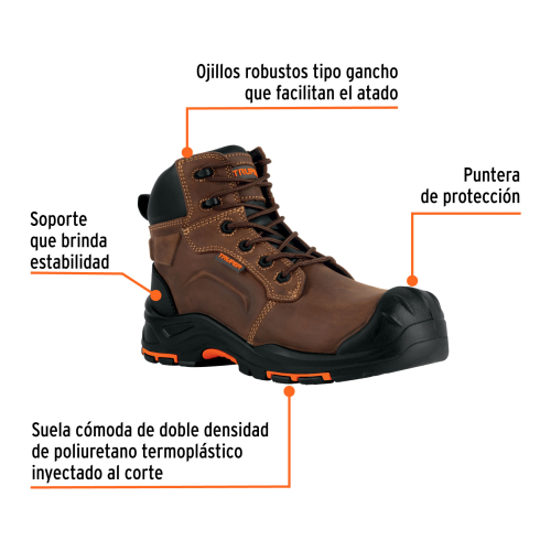 ZAPATO INDUSTRIAL DIELECTRICO T/25 CAFE TRUPER