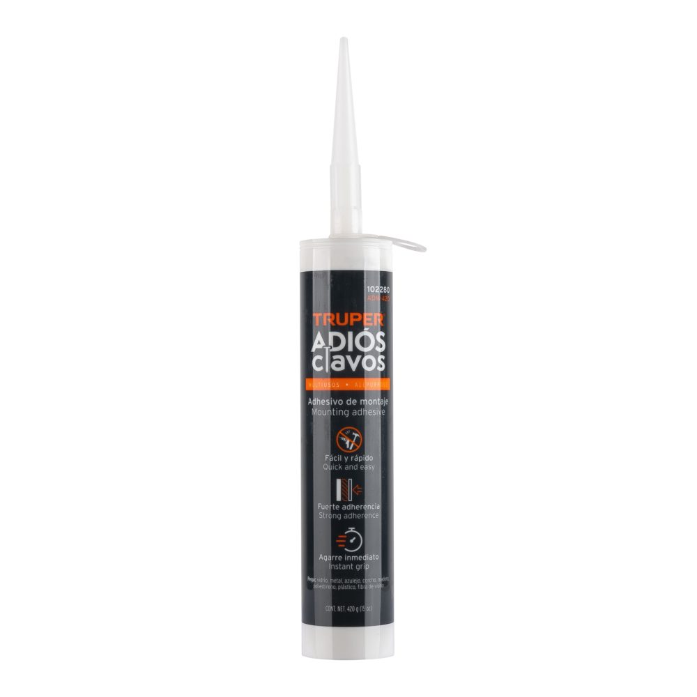 ADHESIVO DE MONTAJE ADIOS CLAVOS 420 g TRUPER