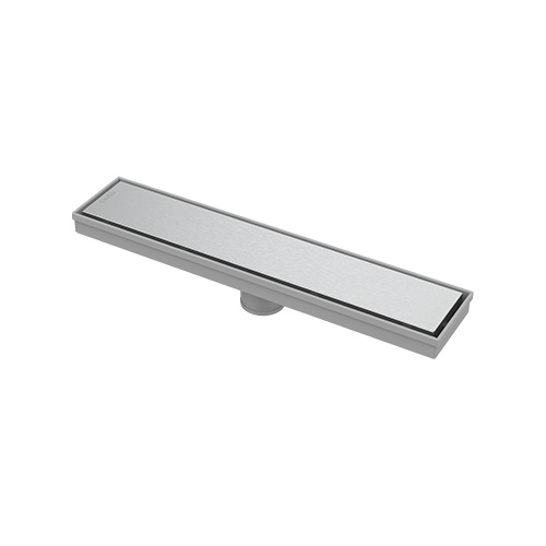 COLADERA LINEAL 2 EN 1 CON ESPACIO PARA INSERTO CERAMICO DE ACERO INOXIDABLE 40 cm PARA TUBO DE 2" COFLEX