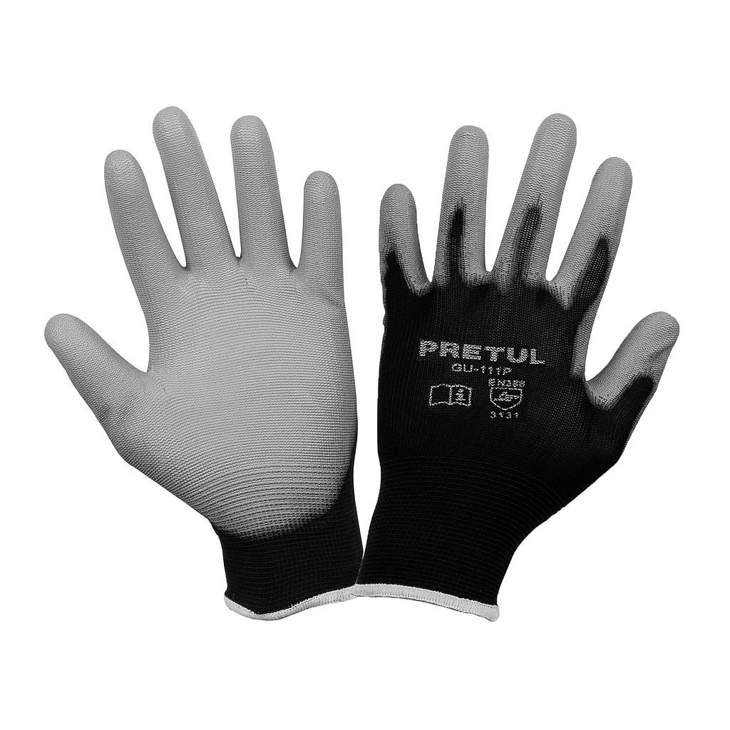 GUANTE NYLON C/RECIBRIMIENTO DE POLIURETANO CHICO PRETUL