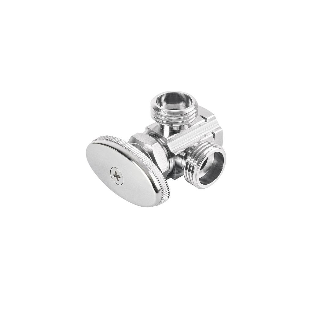 LLAVE ANGULAR DOBLE SALIDA DE 1/2" CON MULTIVUELTA ROSCABLE FOSET