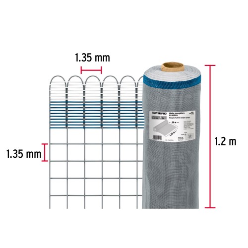 ROLLO DE 30 m X 1.2 m DE MALLA MOSQUITERA PLASTICA GRIS FIERO