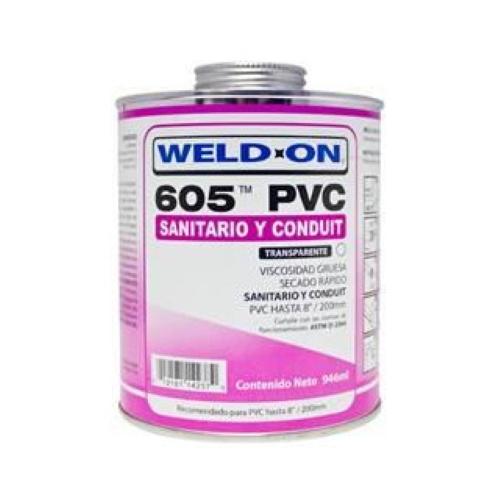 PEGAMENTO 605 1/8 LITRO WELD-ON