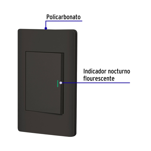 PLACA ARMADA NEGRA 1 APAGADOR 3  MODULOS VOLTECK