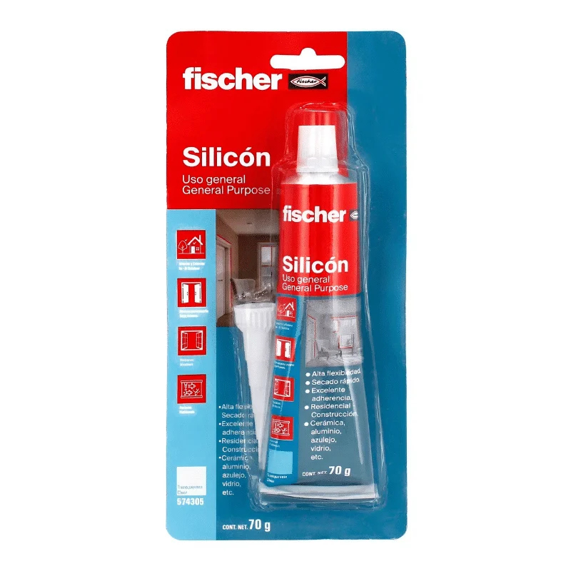 SILICON USO GENERAL TRANSPARENTE 70 g FISCHER