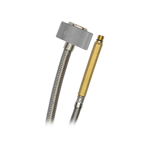 CONECTOR FLEXIBLE 1/2 FIP X M10 LARGO 60 CM ACERO PREMIUM PARA MEZCLADORA IMPORTADA