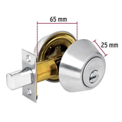 CERROJO LLAVE - LLAVE CROMO MATE LLAVE PUNTOS HERMEX