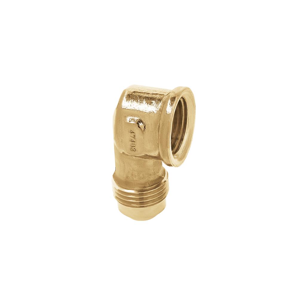 CODO PARA ESTUFA A 90° DE 3/8 X 3/8" LATON FOSET