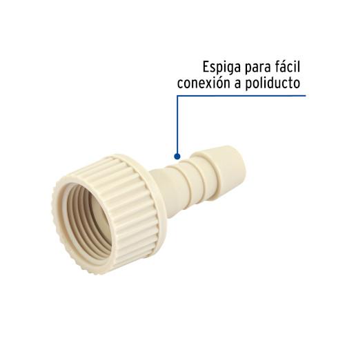 ADAPTADOR. INSERC.HEMBRA 1/2POLIPROPILENO.FOSET