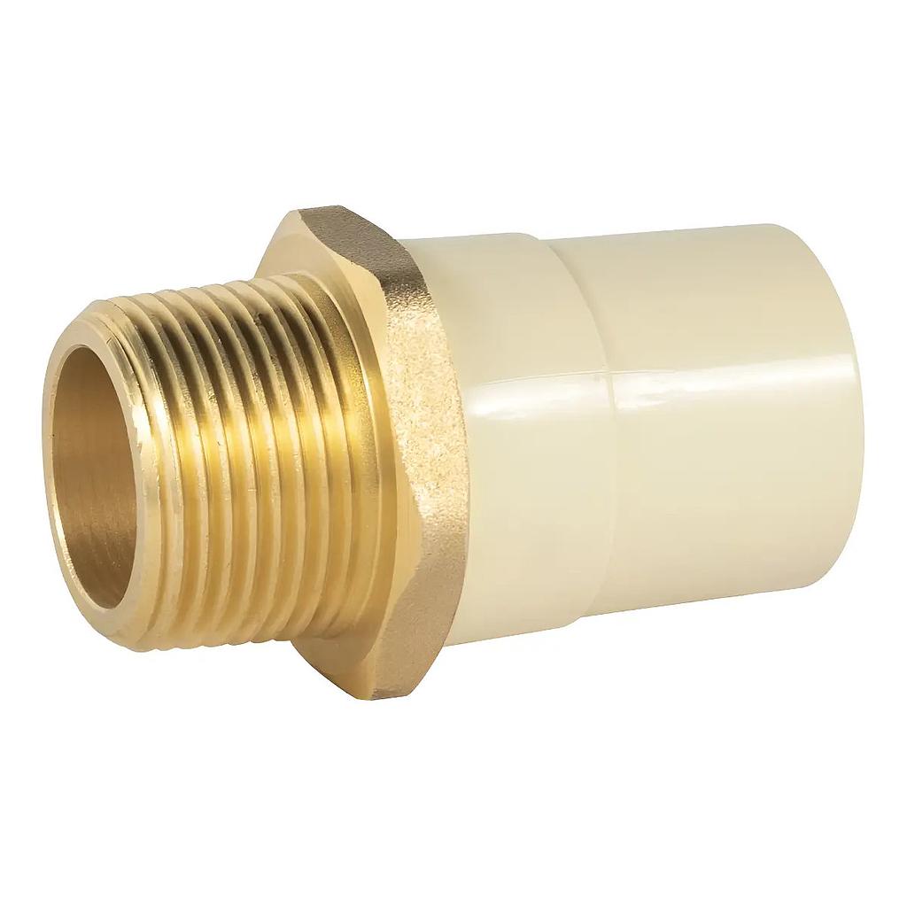 ADAPTADOR MACHO CON INSERCION DE METAL DE 1-1/2" CPVC CTS