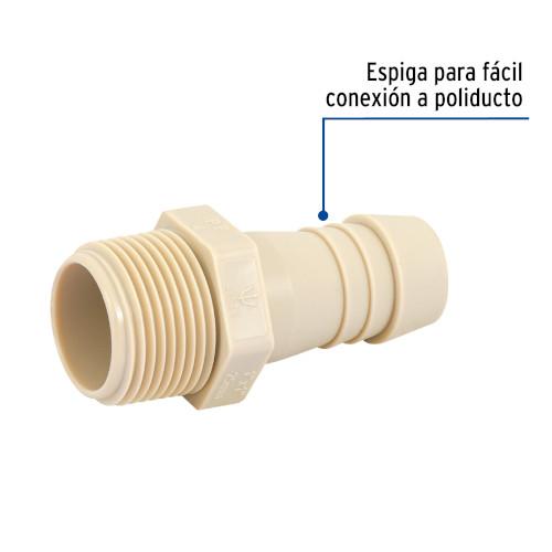 ADAPTADOR MACHO 1 INSERCION POLIPROPILE