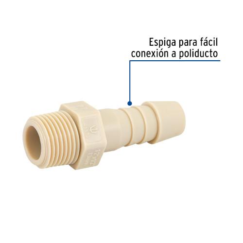 ADAPTADOR INSERCION ROSCA EXTERIOR DE 1/2 Plg. X 1/2 Plg. FOSET