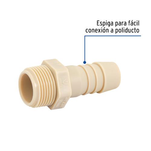 ADAPTADOR INSERCION ROSCA EXTERIOR DE 3/4 Plg. X 3/4 Plg. FOSET