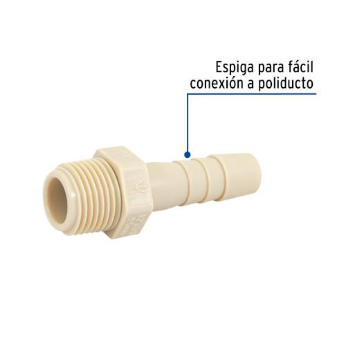 ADAPTADOR MACHO 3/8 INSERCION POLIPROPILENO