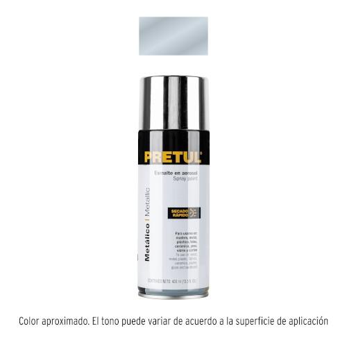 PINTURA EN AEROSOL METÁLICA, CROMO, 400 ml, PRETUL