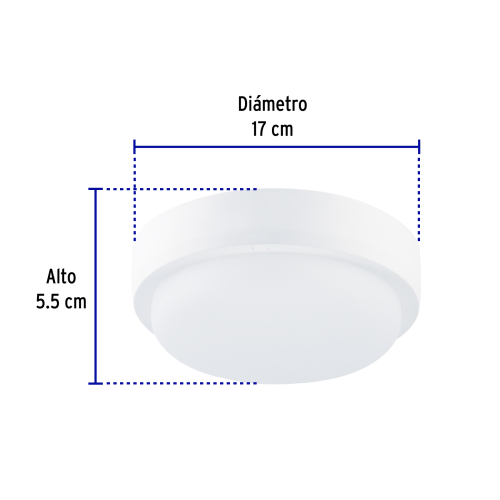 LUMINARIO LED P/BAÑO SOBREPONER T/PLAFON
