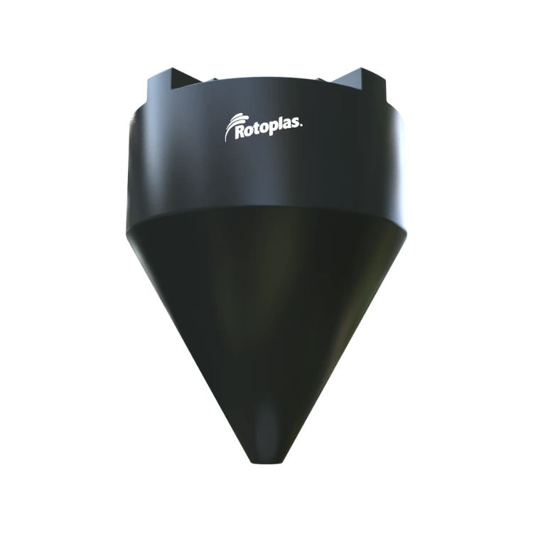 TOLVA DE 14,000 L ESTANDAR CON ANGULO DE 60° COLOR NEGRO ROTOPLAS