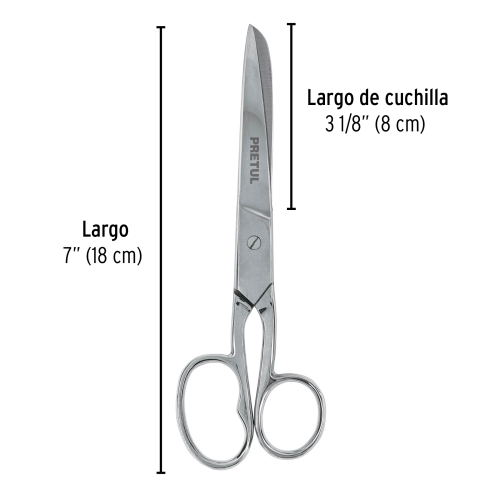 TIJERA P/COSTURA 7 OJO GRANDE PRETL