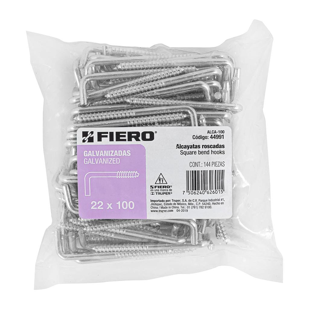 BOLSA CON 144 ALCAYATAS ROSCADAS DE 22 X 100 FIERO