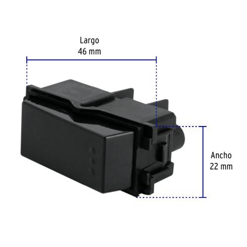 APAGADOR SENCILLO NEGRO ITALIANA VOLTECK