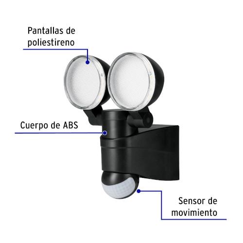 ARBOTANTE NEGRO SEGURIDAD LED C/SENSOR