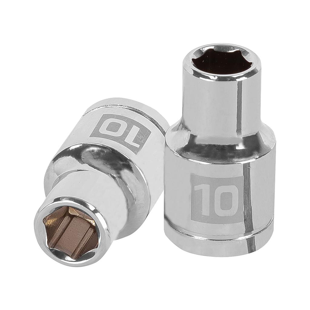 DADO DE 10MM, 6 PUNTAS, CUADRO 1/2 TRUPER