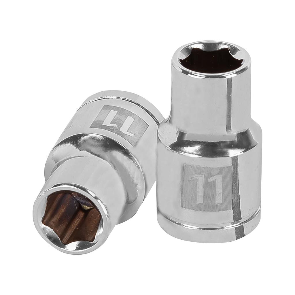 DADO DE 11MM, 6 PUNTAS, CUADRO 1/2 TRUPER