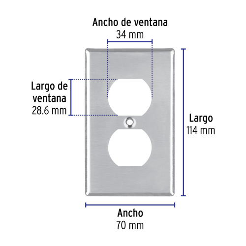 PLACA DE ACERO INOXIDABLE DUPLEX LINEA STANDARD VOLTECK