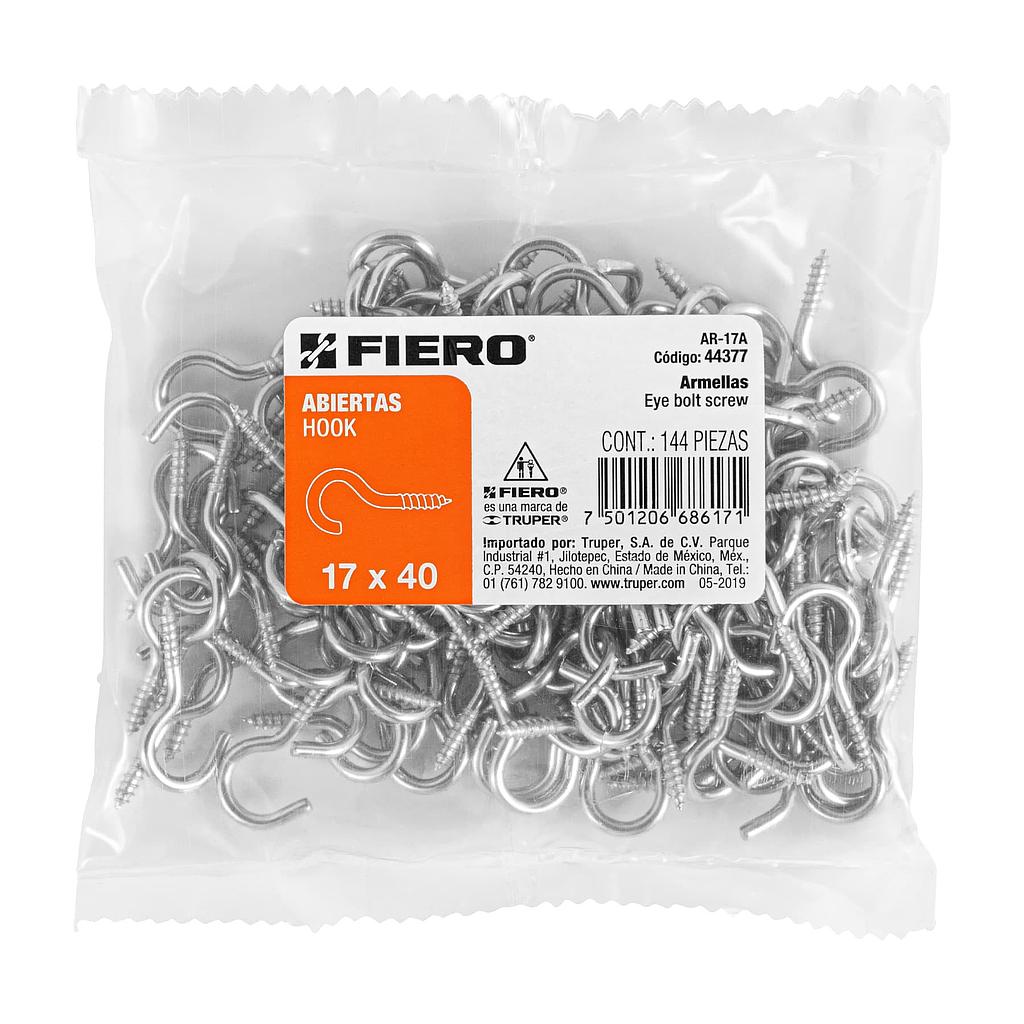 BOLSA CON 144 ARMELLAS ABIERTAS DE 17 X 40 FIERO