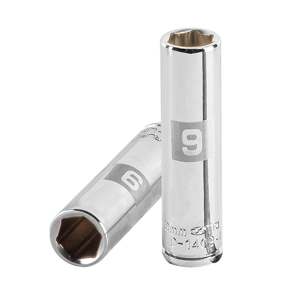 DADO LARGO DE 9 MM, 6 PUNTAS,CUADRO 1/4 TRUPER